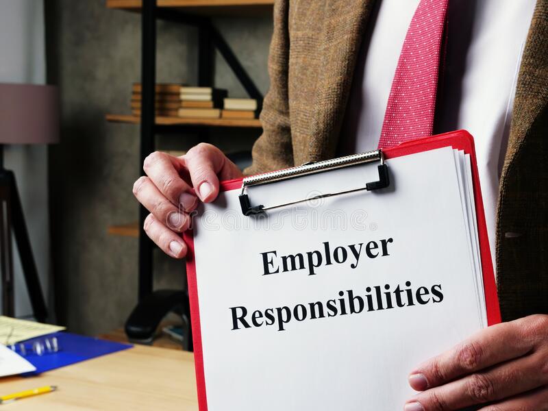 Employer Responsibilities Duties Manager Hands 199786597