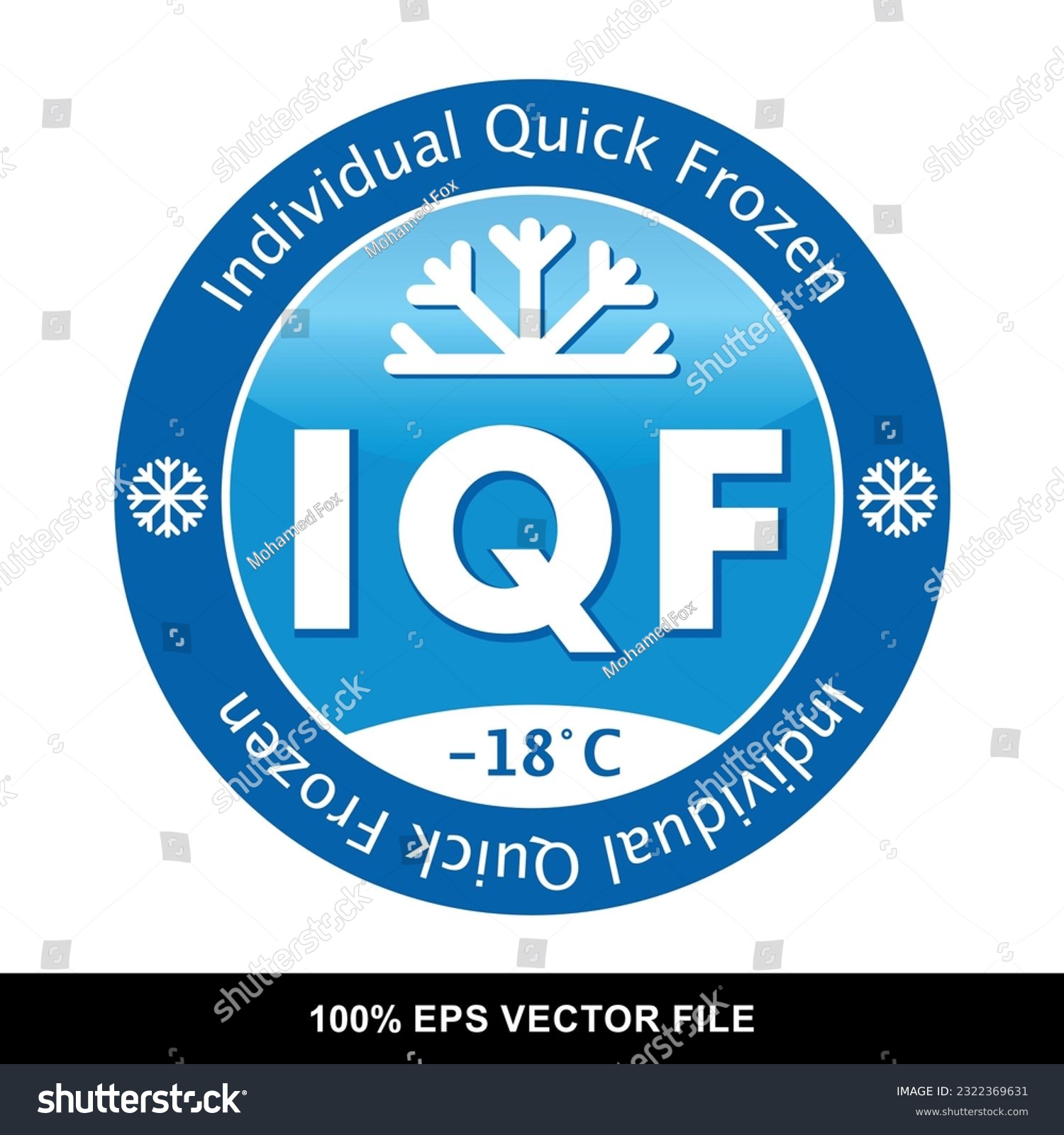 Stock Vector Iqf Logo Vector Individual Quick Freezing Logo Vector 2322369631